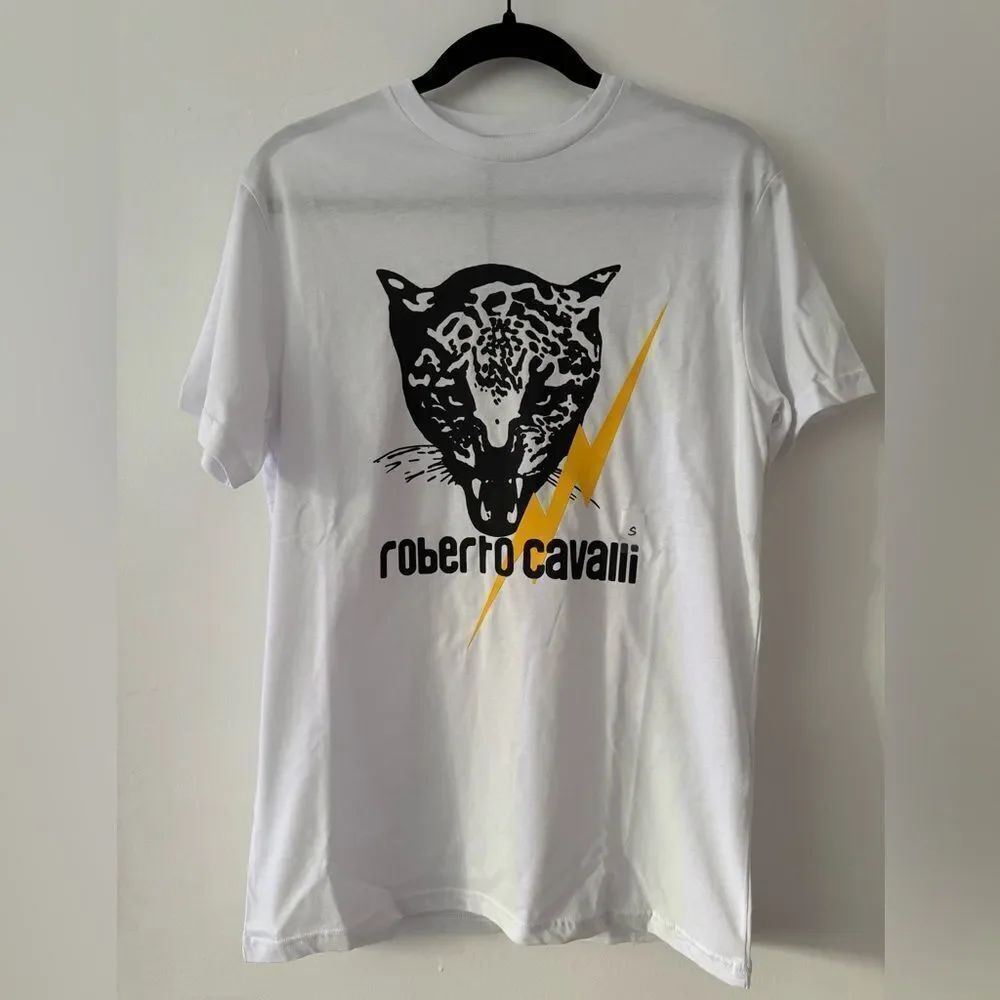 Roberto Cavalli Jaguar Lightning Print T-Shirt
